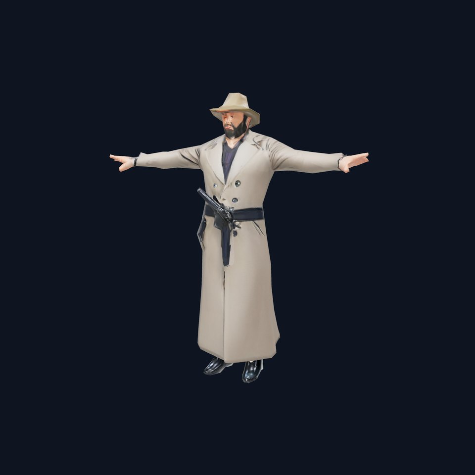 Adventurer Trench Coat model pack